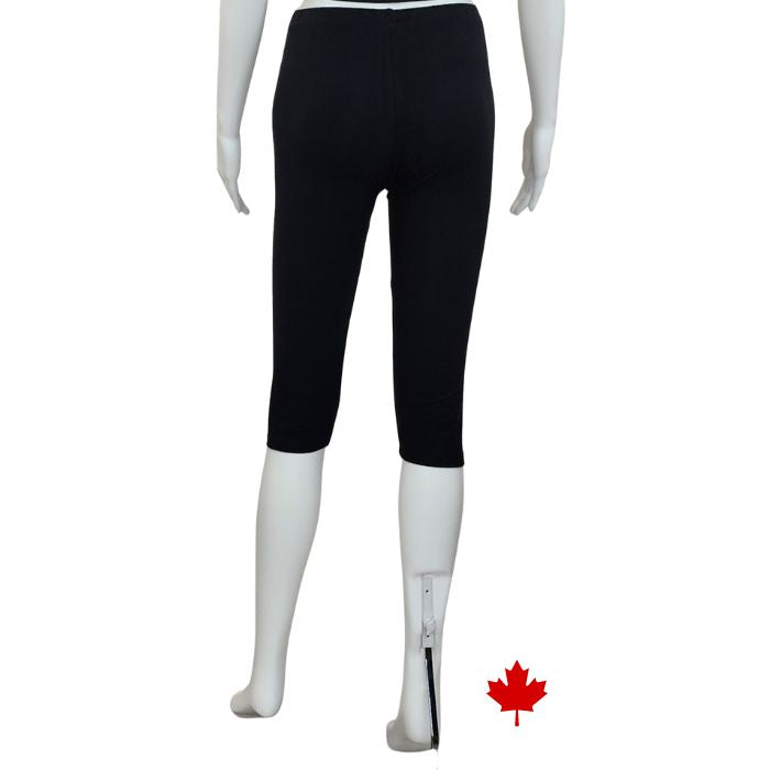 Elle 3/4 length leggings black back view of leggings on mannequin