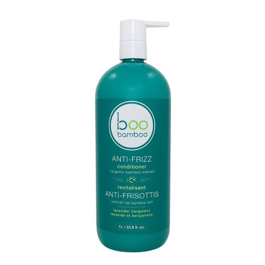 Anti-Frizz conditioner front view of 1L bottle with pump.