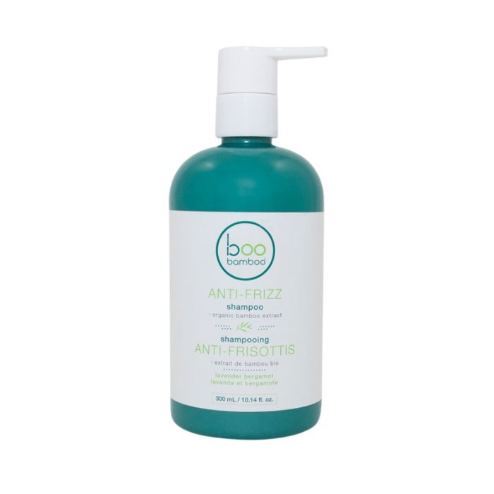 Anti-Frizz shampoo front view of 300ml bottle with pump.