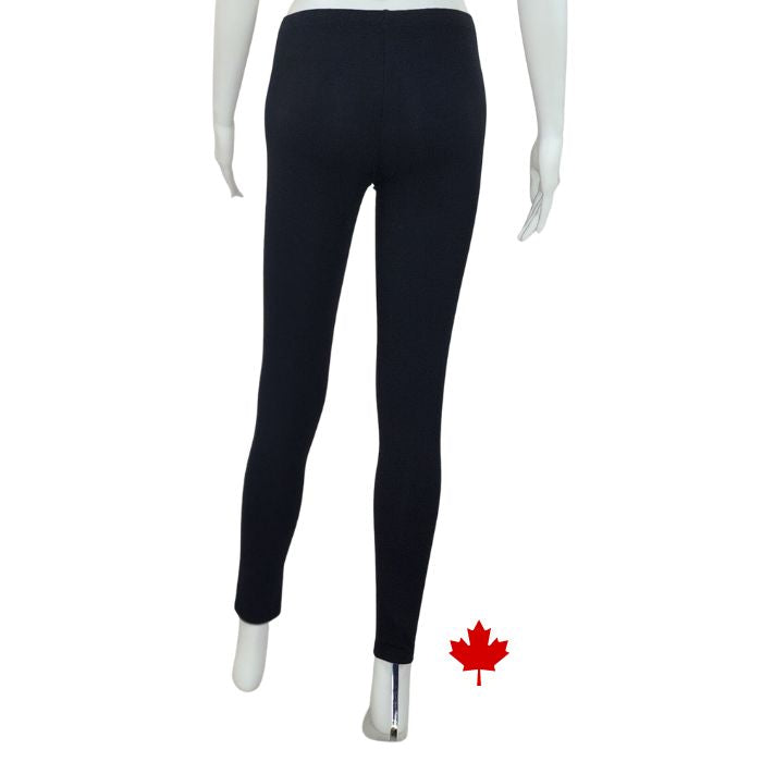 Elle full length leggings black back view of leggings on mannequin
