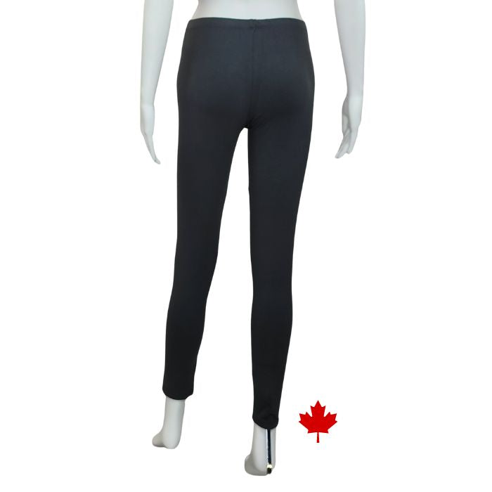 Elle full length leggings charcoal grey back view of leggings on mannequin
