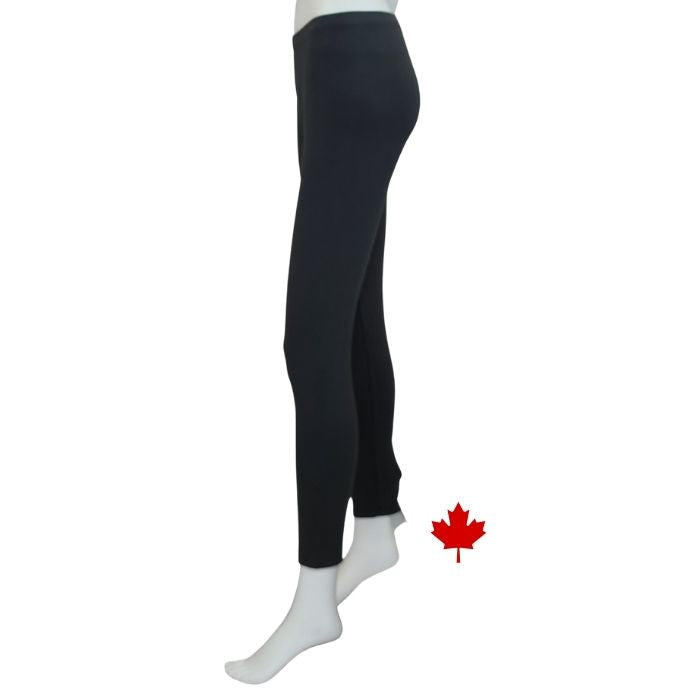 Elle full length leggings charcoal grey side view of leggings on mannequin