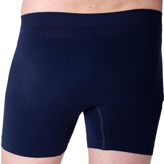 boxer briefs ink blue mid section back view on model