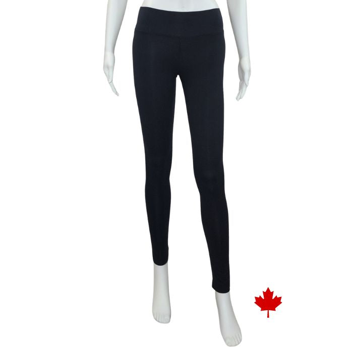 Olivia full length leggings black front view of leggings on mannequin