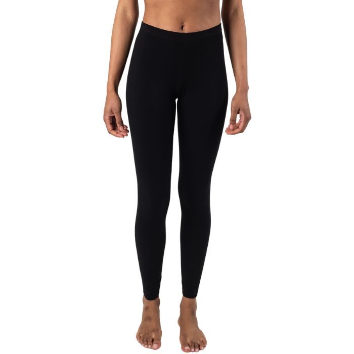 suri full length legging pant black front view of only bottoms on model