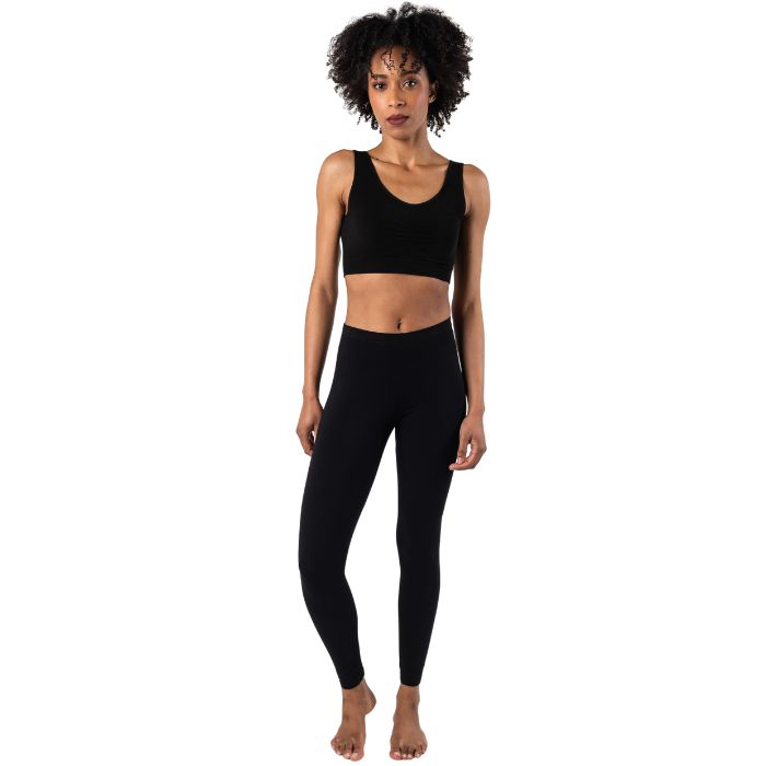 suri full length legging pant black full body front view on model