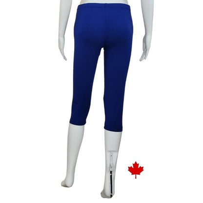 Elle 3/4 length leggings indigo blue back view of leggings on mannequin