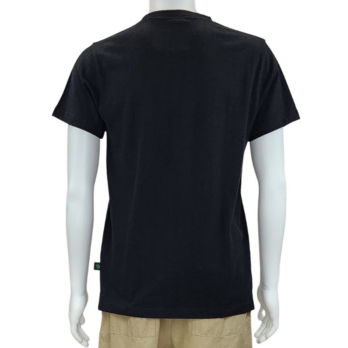 Charlie crew neck t-shirt black back view of top on mannequin