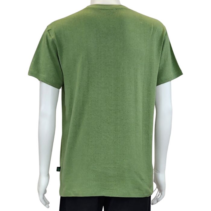 Charlie crew neck t-shirt celery green back view of top on mannequin