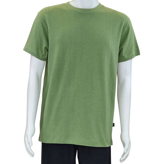Charlie crew neck t-shirt celery green front view of top on mannequin