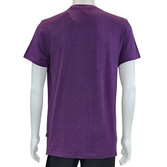 Charlie crew neck t-shirt plum purple back view of top on mannequin