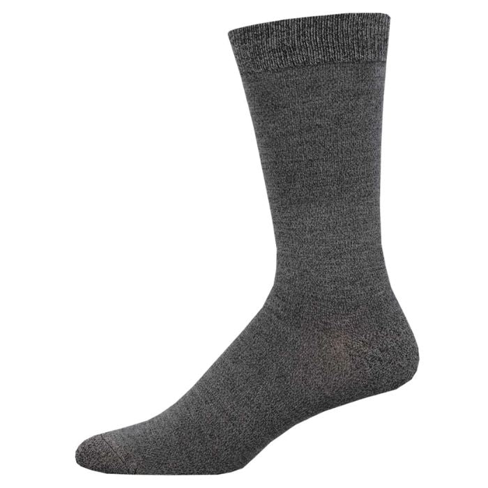 Dress sock charcoal grey crew sock