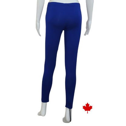 Elle full length leggings indigo blue back view of leggings on mannequin
