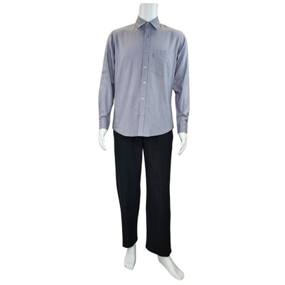 Grey Ryan dress shirt full body front view on mannequin