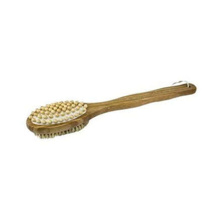 the bamboo anti-cellulite brush beaded side up