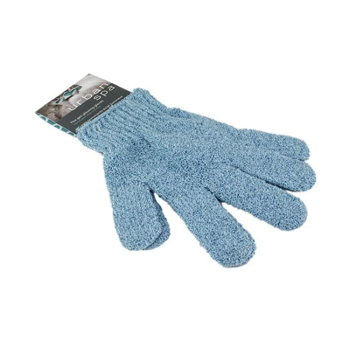 blue get glowing exfoliating bath glovesgloves