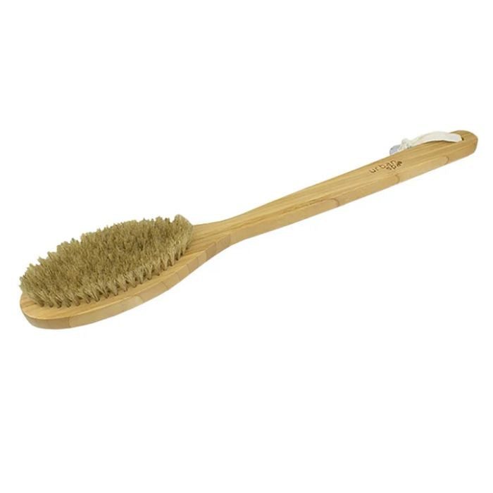 the perfect body brush over view on white background