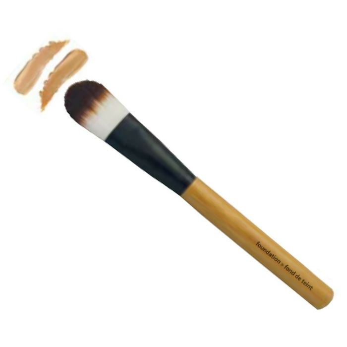 the perfect perfomance foundation makeup brush over view on white background